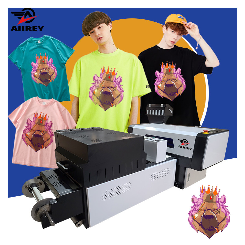 2 Head XP600 30cm A3 DTF Transfer Film Printer Three Stage Heating